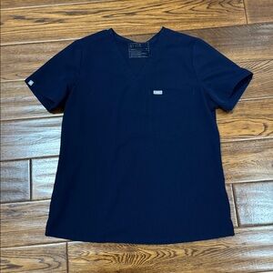 Figs Womens Navy Catarina Top